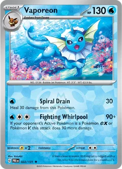Vaporeon Master Ball Holo 22